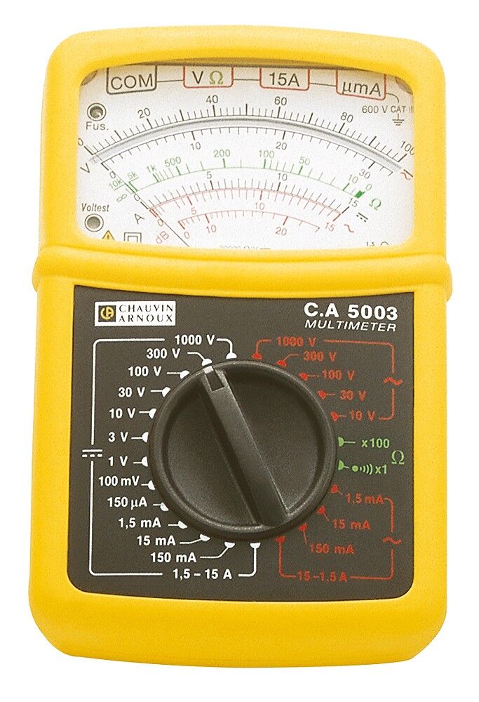 CHAUVIN-ARNOUX CA 5003 Analog Multimetre | Geniş Akım Ölçüm Aralığı, CAT III 600V, IP53 Koruma
