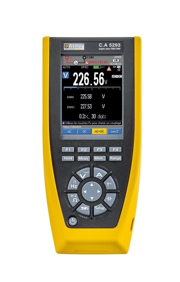 CHAUVIN-ARNOUX C.A 5292 TRMS Grafik Multimetre | 100.000 Sayım, 100 kHz Bant Genişliği, Bluetooth, IP67, Grafik Ekran