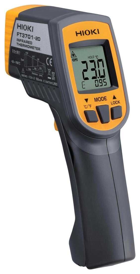 Hioki FT3701-20 Kızılötesi (IR) Termometre – Lazerli, Uzun Menzilli