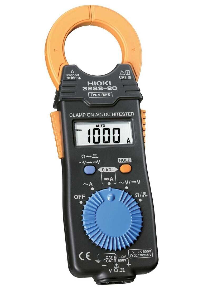 Hioki HK-3288-20 AC/DC 1000A Pensampermetre – Gerçek RMS, İnce Çene Tasarımı