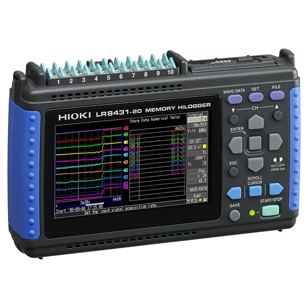 Hioki LR8431 Veri Kaydedici 10 Kanal İzoleli, 10 ms Örnekleme