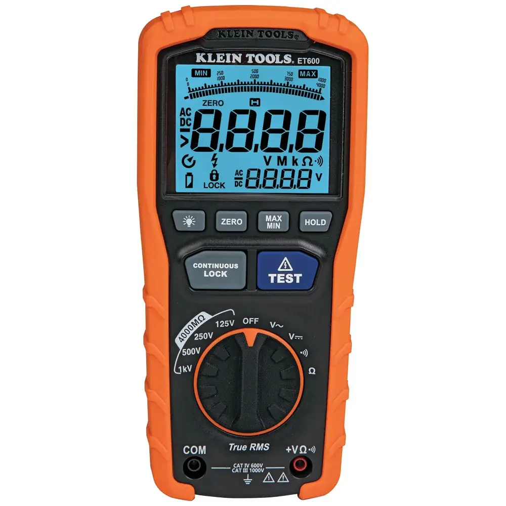 Klein Tools ET-600 İzolasyon Megeri +Multimetre
