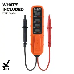 Klein Tools ET45 24-240V AC / 32-330V DC Voltaj Test Cihazı, Pilsiz