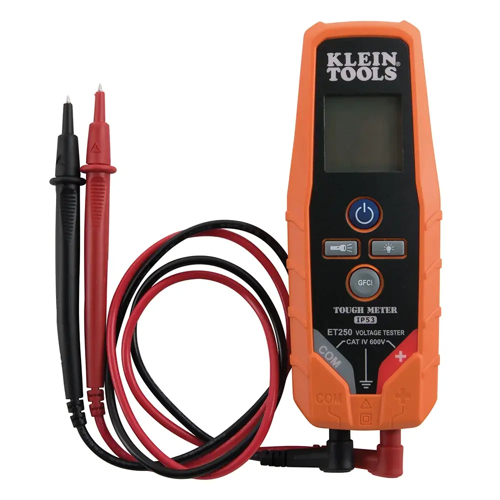 Klein Tools ET250 600V AC/DC Voltaj Test Cihazı, Süreklilik Testli, El Fenerli