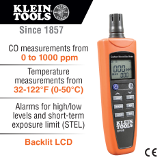 Klein Tools ET110 Karbon Monoksit (CO) Dedektörü
